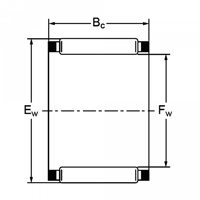 Игольчатый подшипник K 50.8x64.8x25.4 (KT)